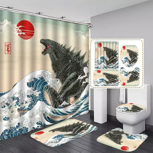 Cool japanese godzilla - japanese, print